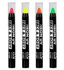 Display Box Of 24 Neon Make-Up Pencils - 3,5 Ml  6 Each Of Neon Pink, Neon Yellow, Neon Green, Neon Orange 