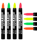 Display Box Of 24 Neon Make-Up Pencils - 3,5 Ml  6 Each Of Neon Pink, Neon Yellow, Neon Green, Neon Orange 