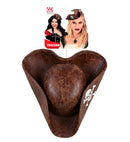 Leather Look Mini Pirate Tricorn