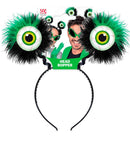 Feathered Green Eyes Headbopper