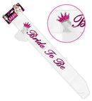  Bride To Be Double Layer Satin Sash With Crowned Head
