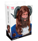 Beast Wig With Horns In Box