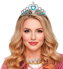 Silver Tiara With Turquoise Gems