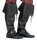 Pair Of Leather Look Black Boot Covers