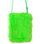 Neon Green Plush Handbag