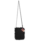 Black Plush Handbag