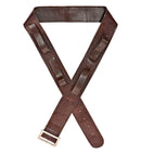 Leather Look  Brown Belt With 4 Holsters For Swords And Weapons”