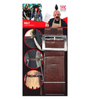 Leather Look  Brown Belt With 4 Holsters For Swords And Weapons”