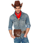 Leather Look Belt With Purse