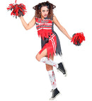 Zombie Cheerleader  Top, Skirt, Pom Poms 