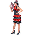 Spanish Senorita  Dress, Veil Headpiece 