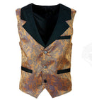 Brown Jacquard Vintage Vest