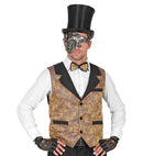 Brown Jacquard Vintage Vest