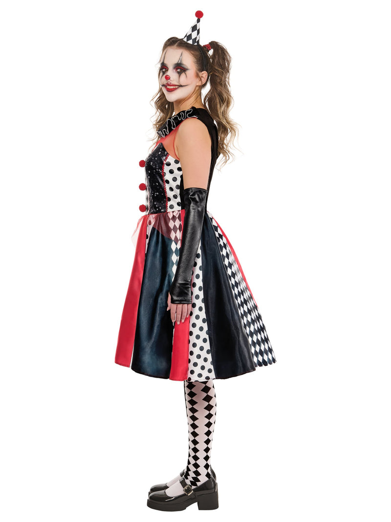 Monochrome Clown Dress for Women