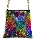 Reversible Rainbow/Gold Sequin Bag