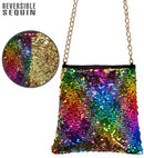 Reversible Rainbow/Gold Sequin Bag