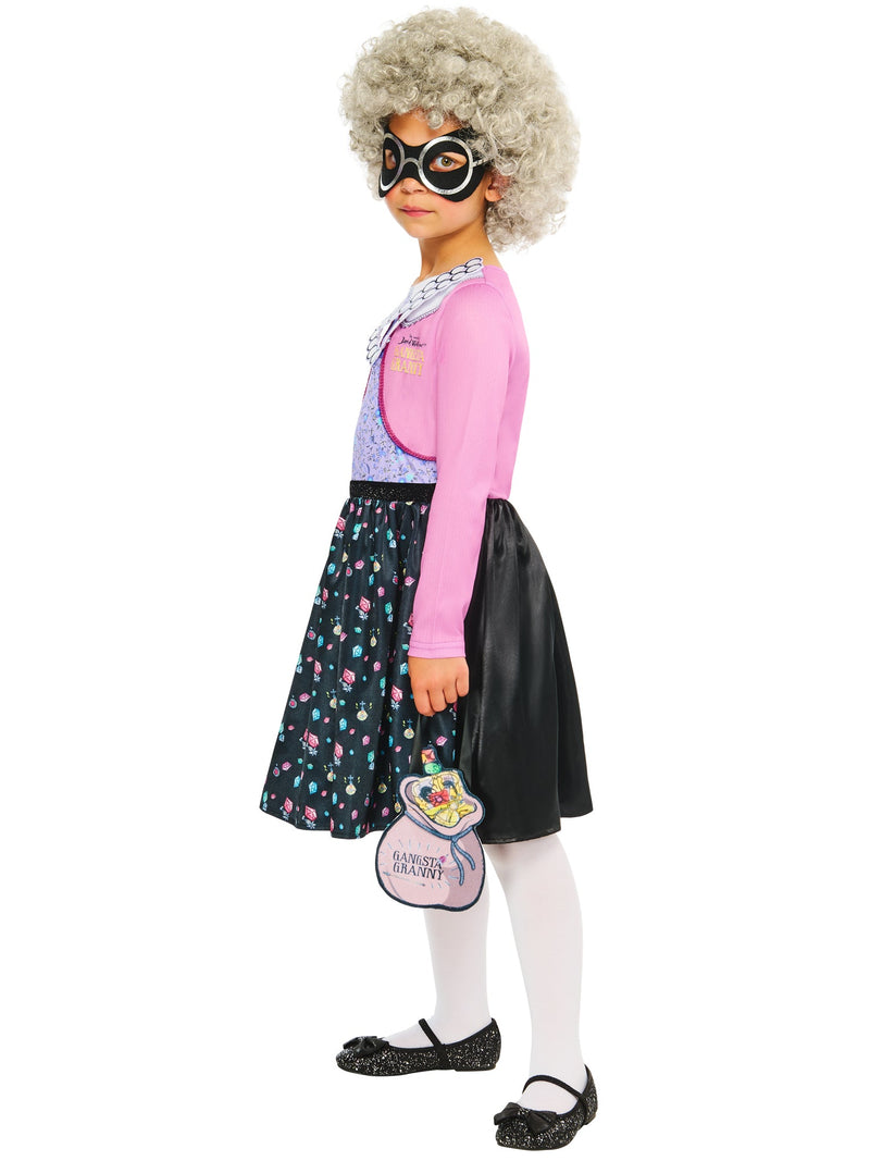 Gangsta Granny Costume Dress Wig Mask and Accessory Bag