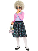 Gangsta Granny Costume Dress Wig Mask and Accessory Bag
