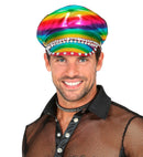Studded & Jewelled Rainbow Biker Cap