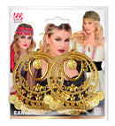 Pair Of Golden Earrings With Coins