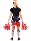 Zombie Cheerleader Adult Dress Costume with Pom Poms 2