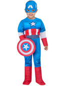 Captain America Toddler Kids Costume Jumpsuit Mask Shield 1