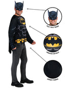 Batman Costume Top Cape and Half Mask for Men 3