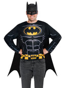 Batman Costume Top Cape and Half Mask for Men 7
