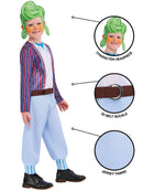 Oompa Loompa Willy Wonka Costume for Kids 3