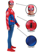 Spider-Man Adult Top and Mask Costume Set 3