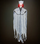 Chained Convict Skeleton With Blinking Light-Up Head 120 Cm 