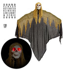Sound Sensor Activated Grim Reaper With Blinking Led Light Eyes & Eerie Sounds 130 Cm 