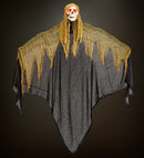 Sound Sensor Activated Grim Reaper With Blinking Led Light Eyes & Eerie Sounds 130 Cm 