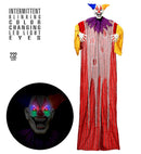Creepy Clown With Intermittent Blinking Color Changing Led Light Eyes 232 Cm 
