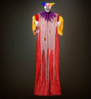 Creepy Clown With Intermittent Blinking Color Changing Led Light Eyes 232 Cm 