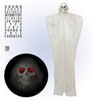 Sound Sensor Activated Grim Reaper With Intermittent Blinking Led Light Eyes, Eerie Sounds & Evil Laughter 240 Cm 