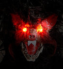 Furry Bat With Intermittent Blinking Led Light Eyes 89 Cm 