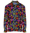 The 70S Groovy Style - Blue Flowers  Shirt  