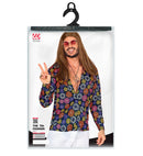 The 70S Groovy Style - Blue Flowers  Shirt  