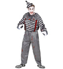 Vintage Clown  Jumpsuit With Ruff And Braces, Headpiece 