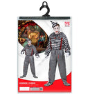 Vintage Clown  Jumpsuit With Ruff And Braces, Headpiece 