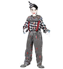 Vintage Clown  Jumpsuit With Ruff And Braces, Headpiece 