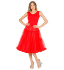 Red Tulle Ruffle Skirt/Petticoat 65 Cm