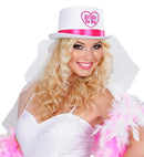 Bride To Be Top Hat With Bridal Veil