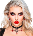 Choker & Earrings Gothic Vampiress