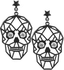 Earrings Skull Eyes Strass