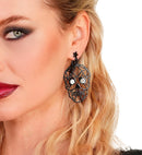Earrings Skull Eyes Strass
