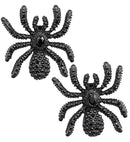 Earrings Spider Strass Black