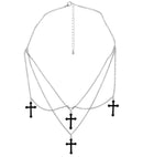 Necklace Crosses Black