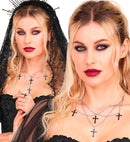 Necklace Crosses Black